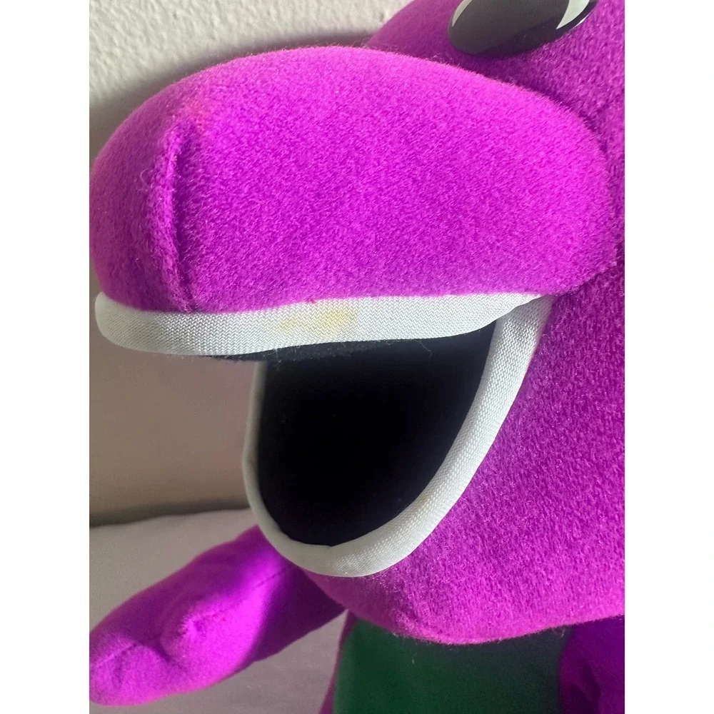 Vintage 1992 Playskool Talking Barney Talking Purple Dinosaur Plush Toy Works